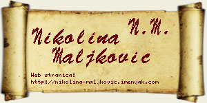 Nikolina Maljković vizit kartica